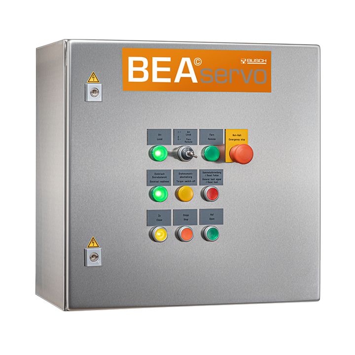 Control cabinet - with servo converter, touch panel, heating, integrated local operation and possible connection to a control system